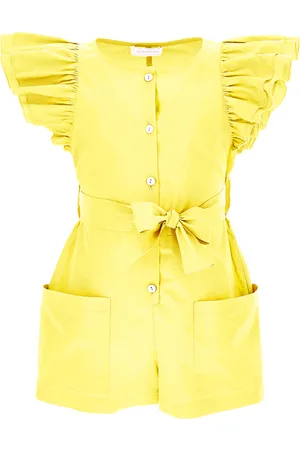 MONNALISA Poplin jumpsuit with large pockets