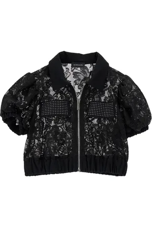MONNALISA Short rebrod?? lace shirt