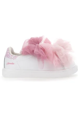 MONNALISA Bicast sneakers with tulle bows