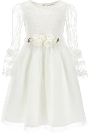 MONNALISA Mim?? embroidered tulle dress