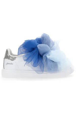 MONNALISA Bicast sneakers with tulle bows