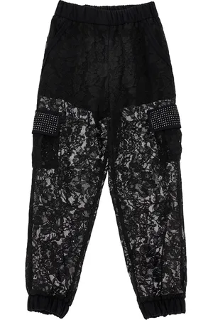 MONNALISA Rebrod?? lace cargo trousers