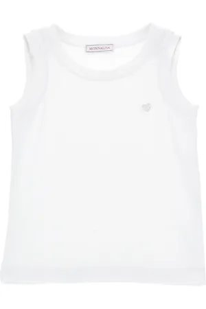 MONNALISA Ribbed viscose tank top