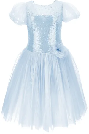 MONNALISA Sequinned tulle dress