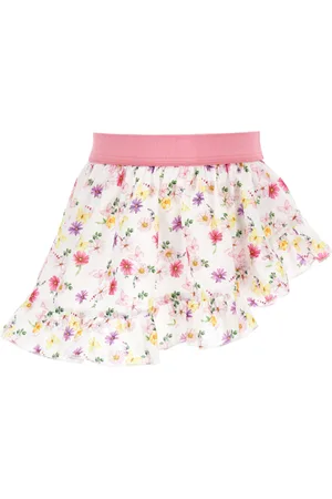 MONNALISA Floral muslin sarong skirt