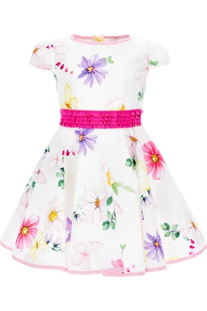 MONNALISA Floral poplin dress