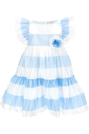 MONNALISA Striped taffeta dress