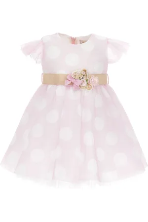 MONNALISA Maxi polka dot tulle dress