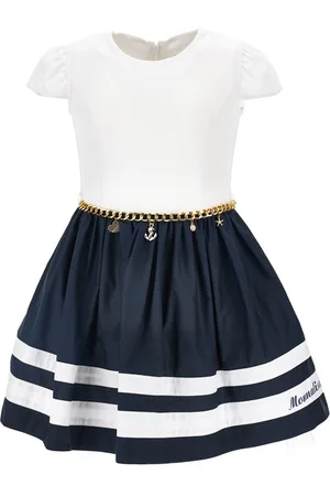 MONNALISA Poplin dress with chain belt