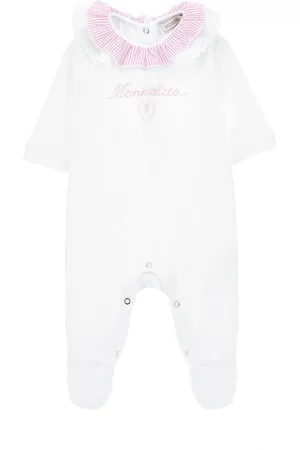 MONNALISA Minnie Mouse broderie anglaise cotton playsuit