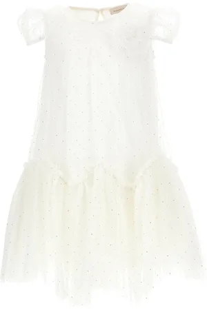 MONNALISA Tulle dress with spire flounces