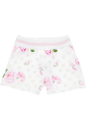 MONNALISA Floral fleece shorts