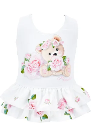MONNALISA Blossom print one-piece swimsuit