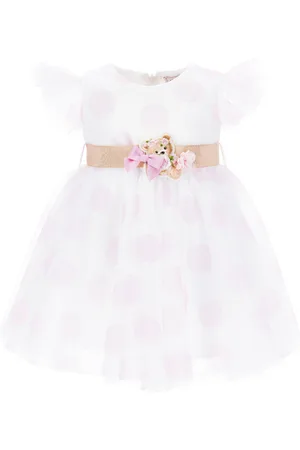 MONNALISA Maxi polka dot tulle dress