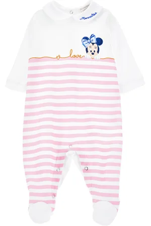 MONNALISA Minnie striped cotton playsuit