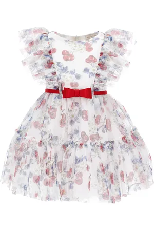 MONNALISA Cherry print tulle dress