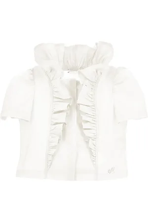 MONNALISA Poplin shirt with ruffles