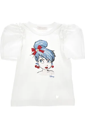 MONNALISA Tinkerbell puff sleeve jersey T-shirt