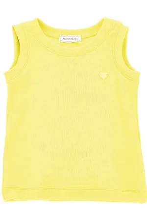 MONNALISA Ribbed viscose tank top
