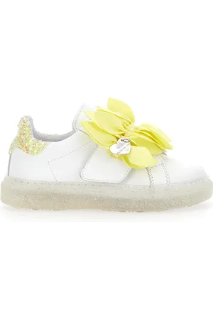 MONNALISA Leather sneakers with petals
