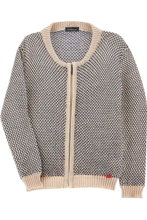 MONNALISA Cotton cardigan with zip