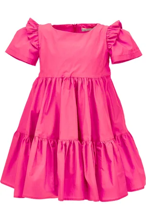 MONNALISA Cotton dress with flounces