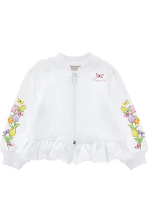 MONNALISA Cotton sweatshirt with trim