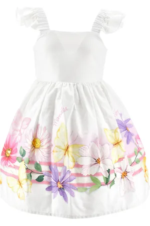 MONNALISA Floral poplin dress