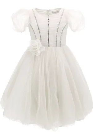 MONNALISA Sunset dress with silk-touch tulle