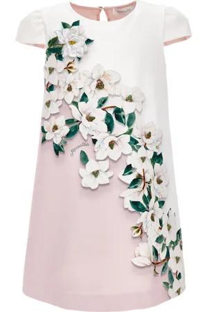 MONNALISA Magnolia crepe dress