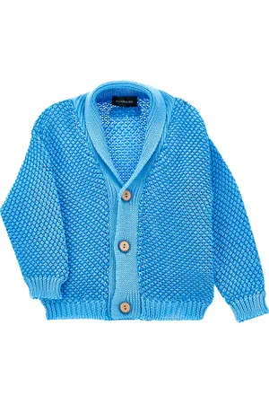 MONNALISA Cotton cardigan with shawl collar