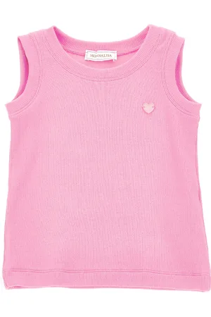 MONNALISA Ribbed viscose tank top