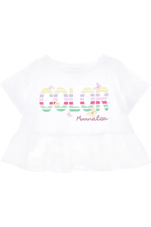 MONNALISA T-shirt with embroidered trim