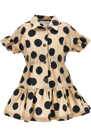 MONNALISA Polka dot canvas dress