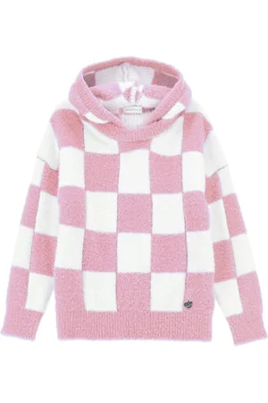 MONNALISA Brushed maxi pullover with hood