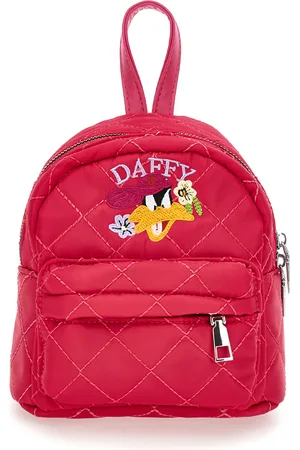 MONNALISA Daffy Duck quilted fabric backpack