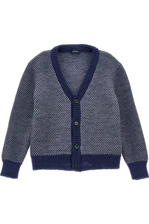 MONNALISA Two-tone merino cardigan