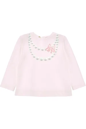 MONNALISA Necklace print cotton T-shirt