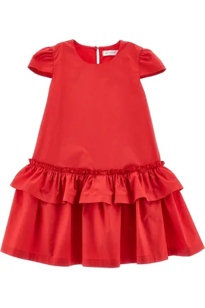 MONNALISA Poplin dress with ruffles