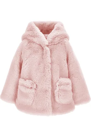 MONNALISA Hooded plush coat