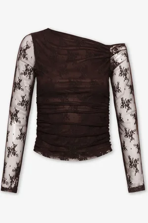 MOST WANTED Lace Off Shoulder Ruched Top