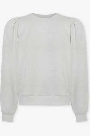 MOST WANTED Scuba Puff Sleeve Sweater Lichtgrijs