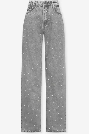 MOST WANTED Pearl Allover Straight Leg Jeans