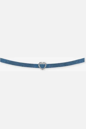 MOST WANTED Diamond Heart Denim Choker Blauw