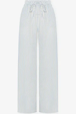 MOST WANTED Clara Stripe Pantalon Petite Lichtblauw