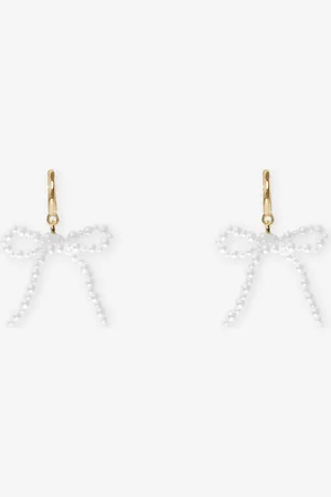 MOST WANTED Bow Beads Pearls Earrings