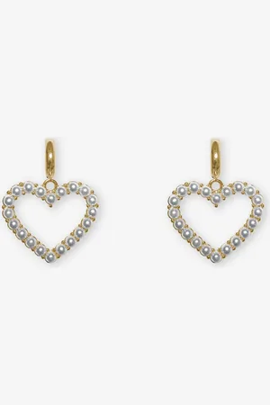 MOST WANTED Pearl Open Heart Earrings