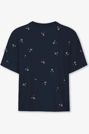 MOST WANTED Diamond Stones Oversized Tee Marineblauw