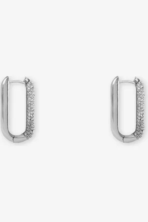 MOST WANTED Eva Diamond Square Hoop Earring