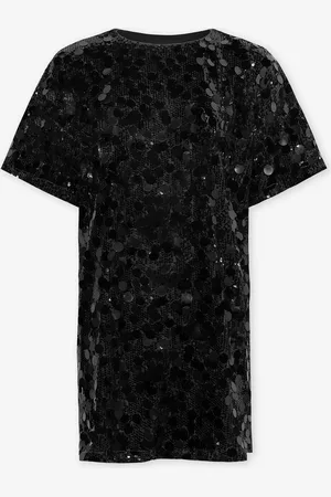 MOST WANTED Fay Big Sequins Tee Dress